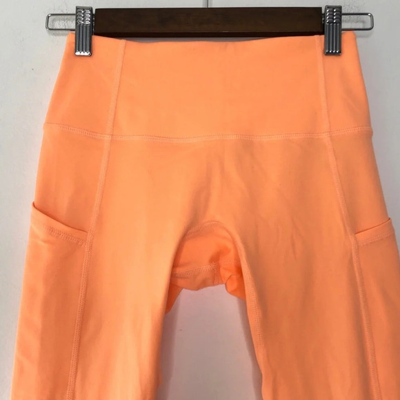 Free People Movement Creamsicle Orange Out of Your League Crop Leggings Size XS - Picture 3 of 11